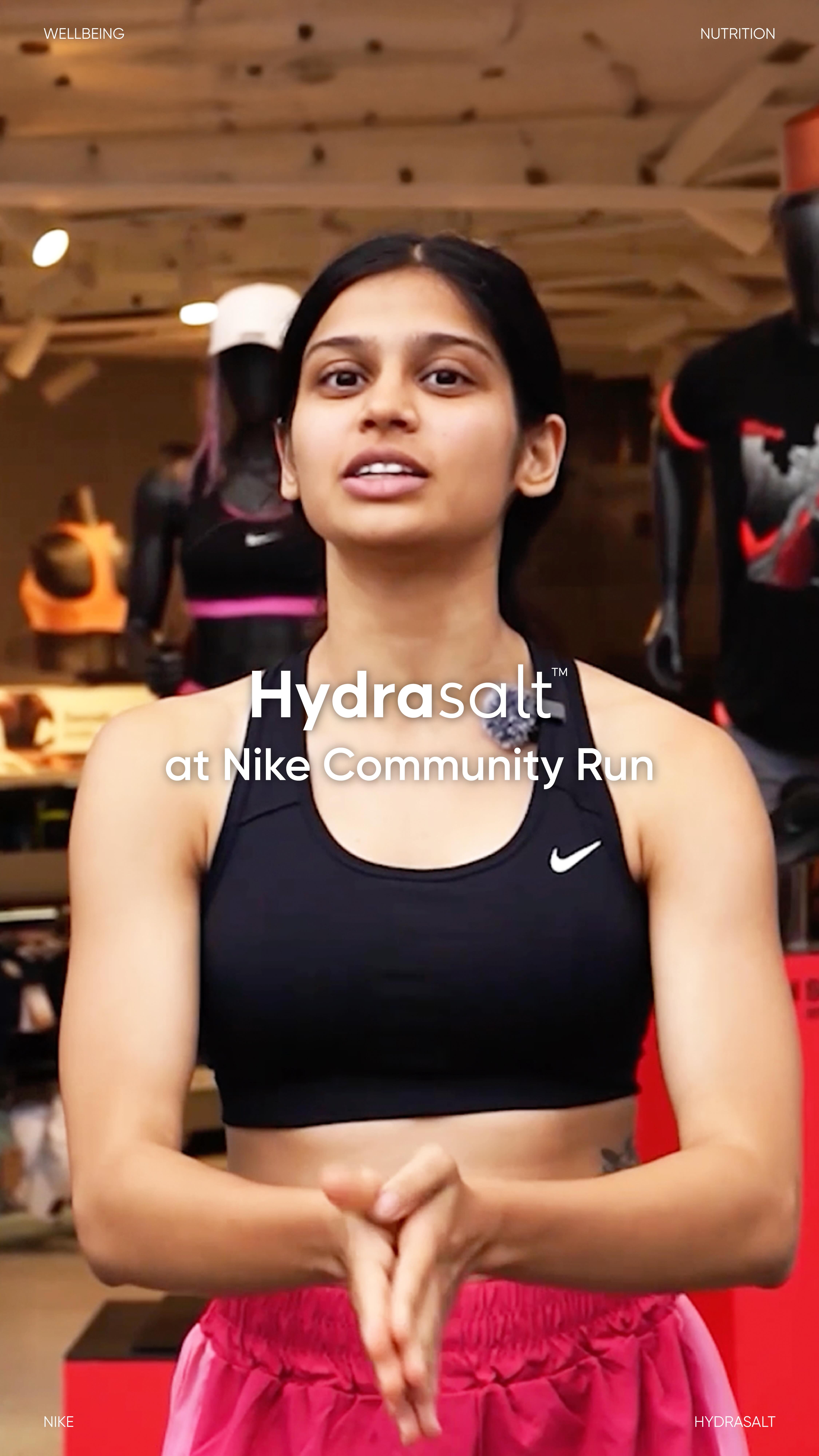 Instagram post by @ritikaaaaaaaaaa11 for Wellbeing Nutrition. Caption reads: When you are running a half marathon like this,....