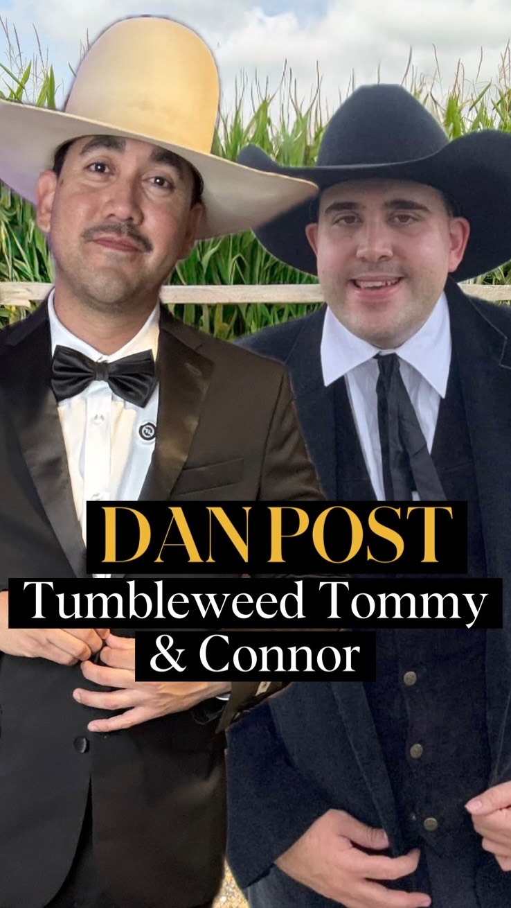 Instagram post by @tumbleweedtommy for Dan Post Boot Company. Caption reads: Howwwwdy Everybody! 
A fun collab with....