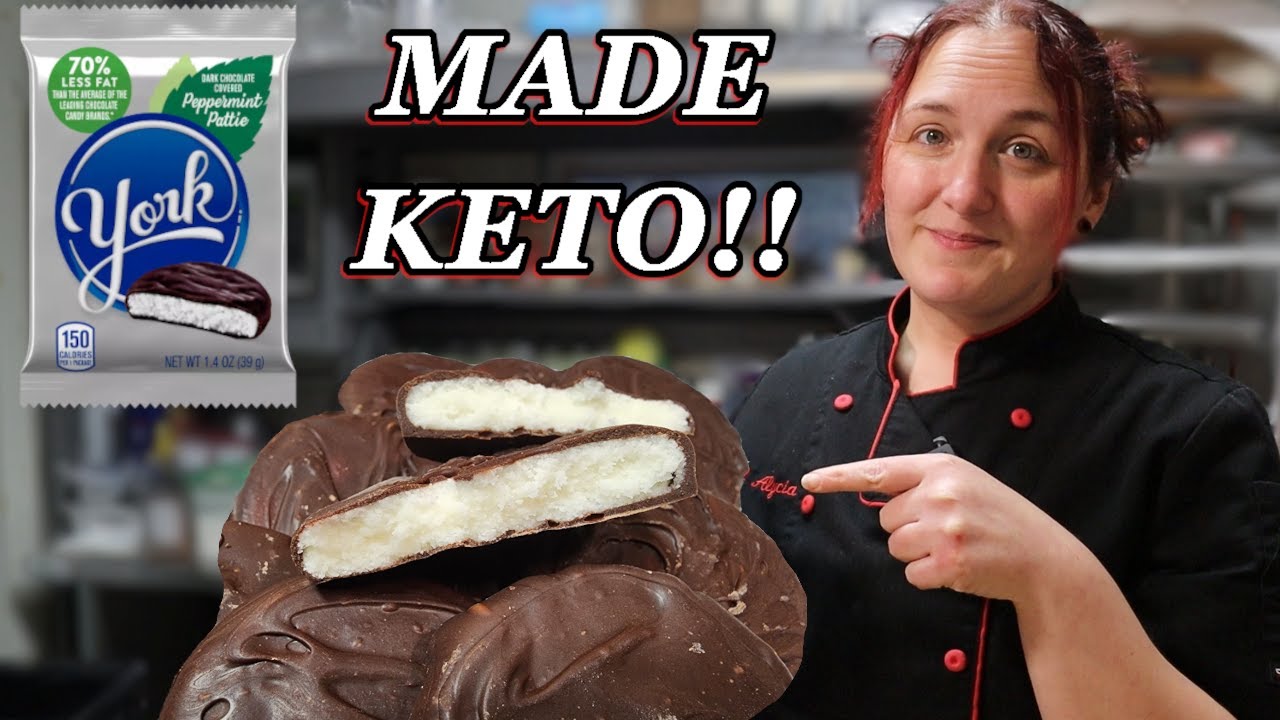 YouTube post by @KetoUpgrade for Perfect Keto. Caption reads: Perfect Holiday Keto Candy: Homemade Peppermint....