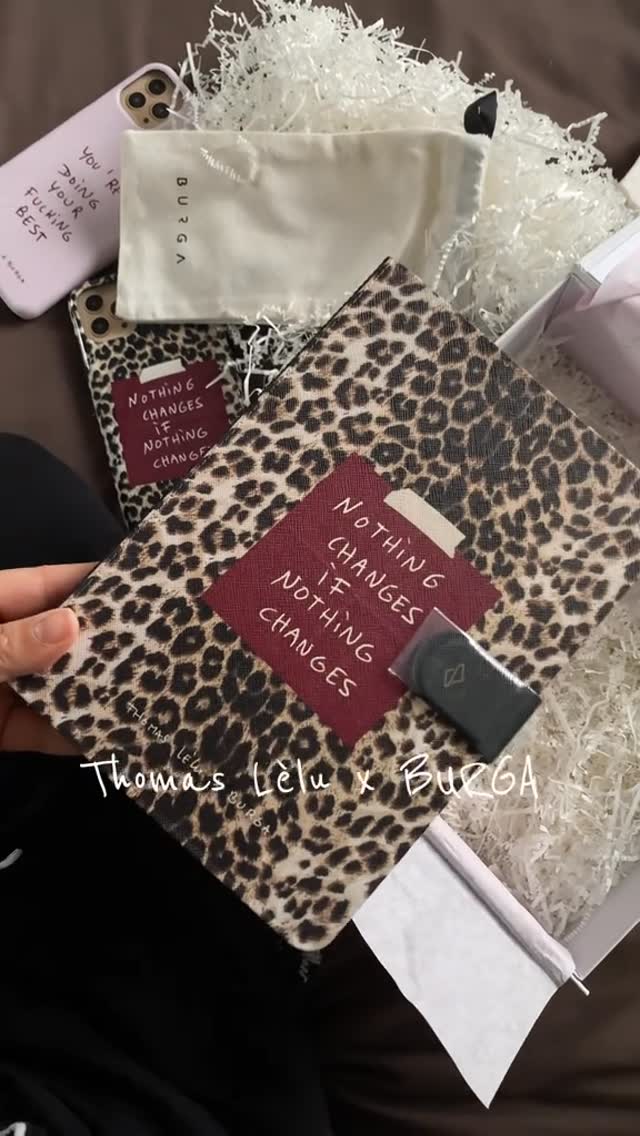 Instagram post by @adonys_elena for BURGA. Caption reads: [...] pieces and I’m really impressed 🥀🐆....
