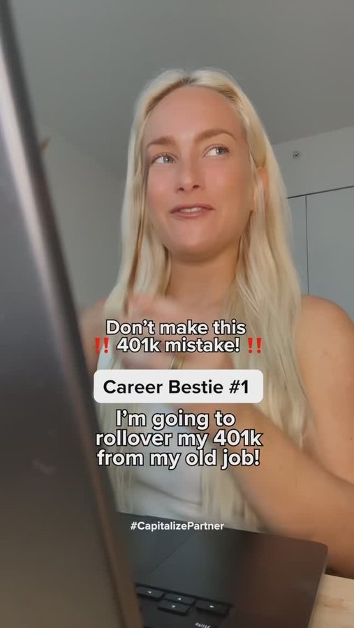 Instagram post by @advicewitherin for Capitalize. Caption reads: ⚠️ Don’t make this common 401k mistake!

I know, I....