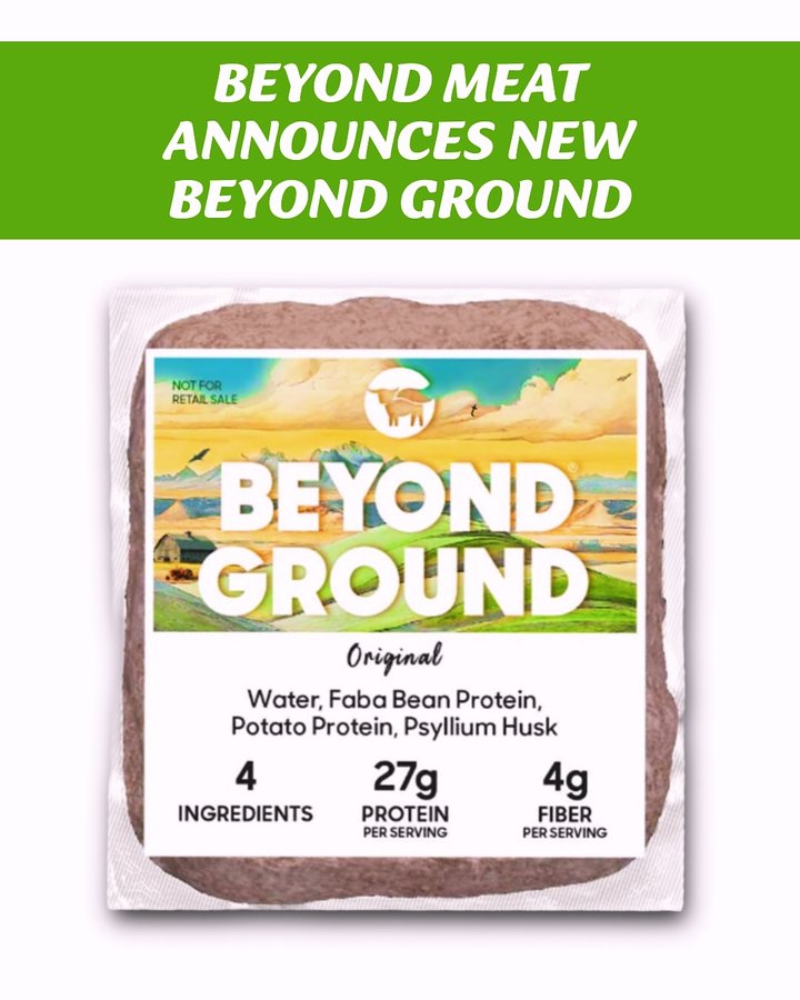 Instagram post by @bigboxvegan for Beyond Meat. Caption reads: According to reports, Beyond Meat’s next....