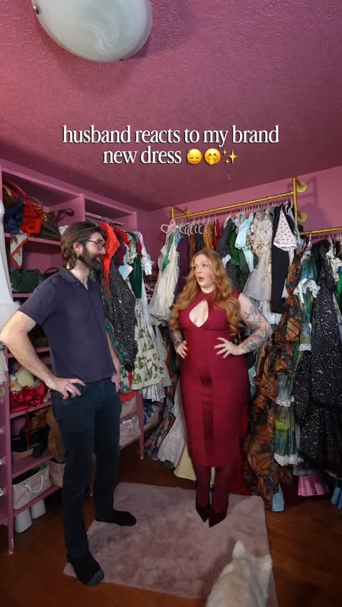 Instagram post by @victoriashaz for House of CB. Caption reads: He has officially declared this the dress he wants....