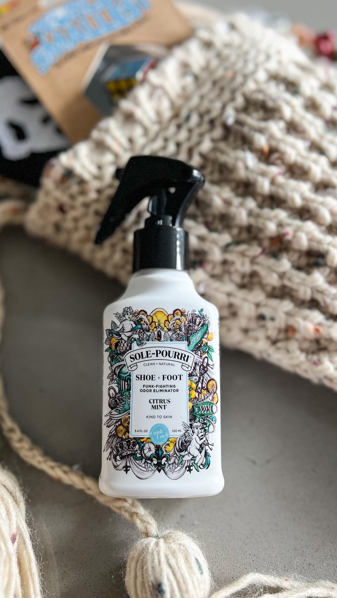 Instagram post by @target_junkie for ~Pourri. Caption reads: [...] stinky feet on your holiday list 🤪....
