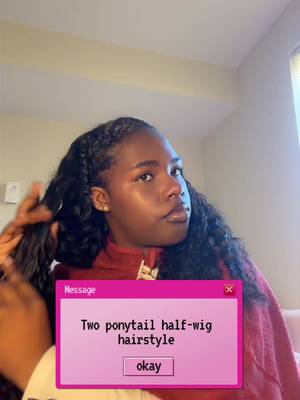TikTok post by @amiraalynn for Bask & Lather Co. Caption reads: My favorite half-wig hairstyle! #hairtutorial....