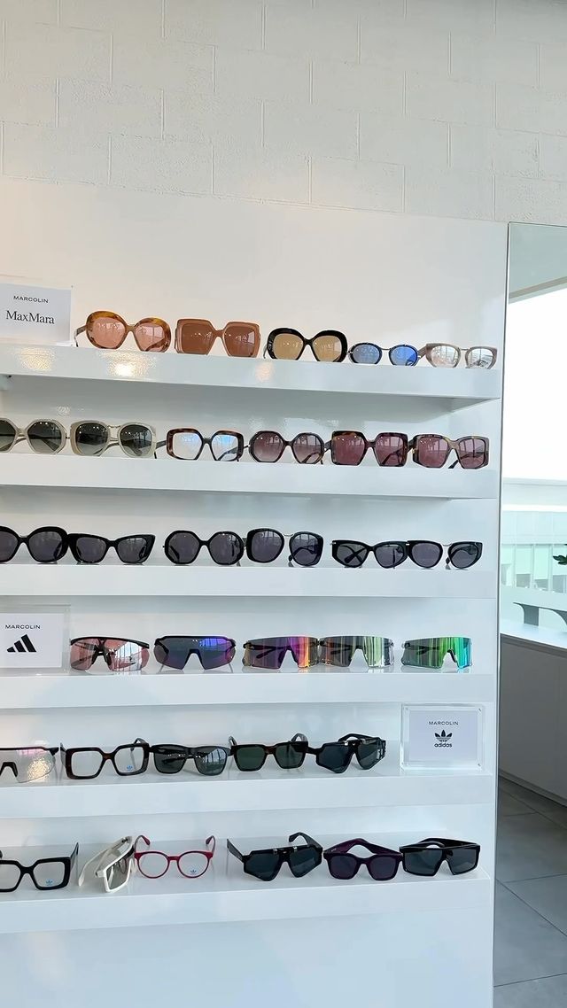Instagram post by @j.ghaz for Marcolin. Caption reads: Help me choose my next pair of shades!!!.