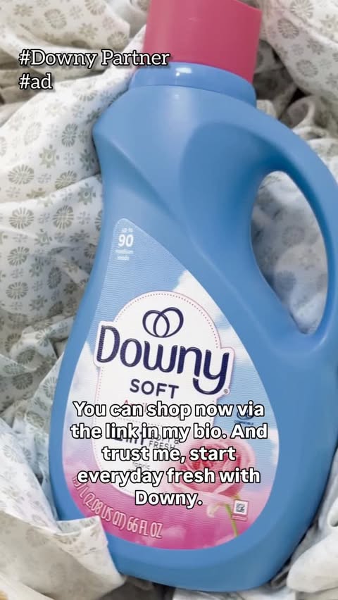 Instagram post by @thecozydesimom for downy. Caption reads: [...] now via the link in my bio ✨ @downy....