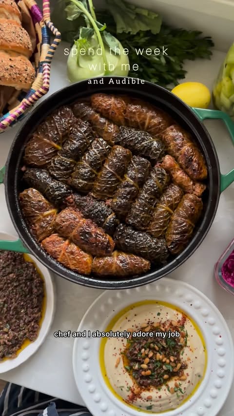 Instagram post by @melizcooks for Audible. Caption reads: [...] is where listening to a podcast on....