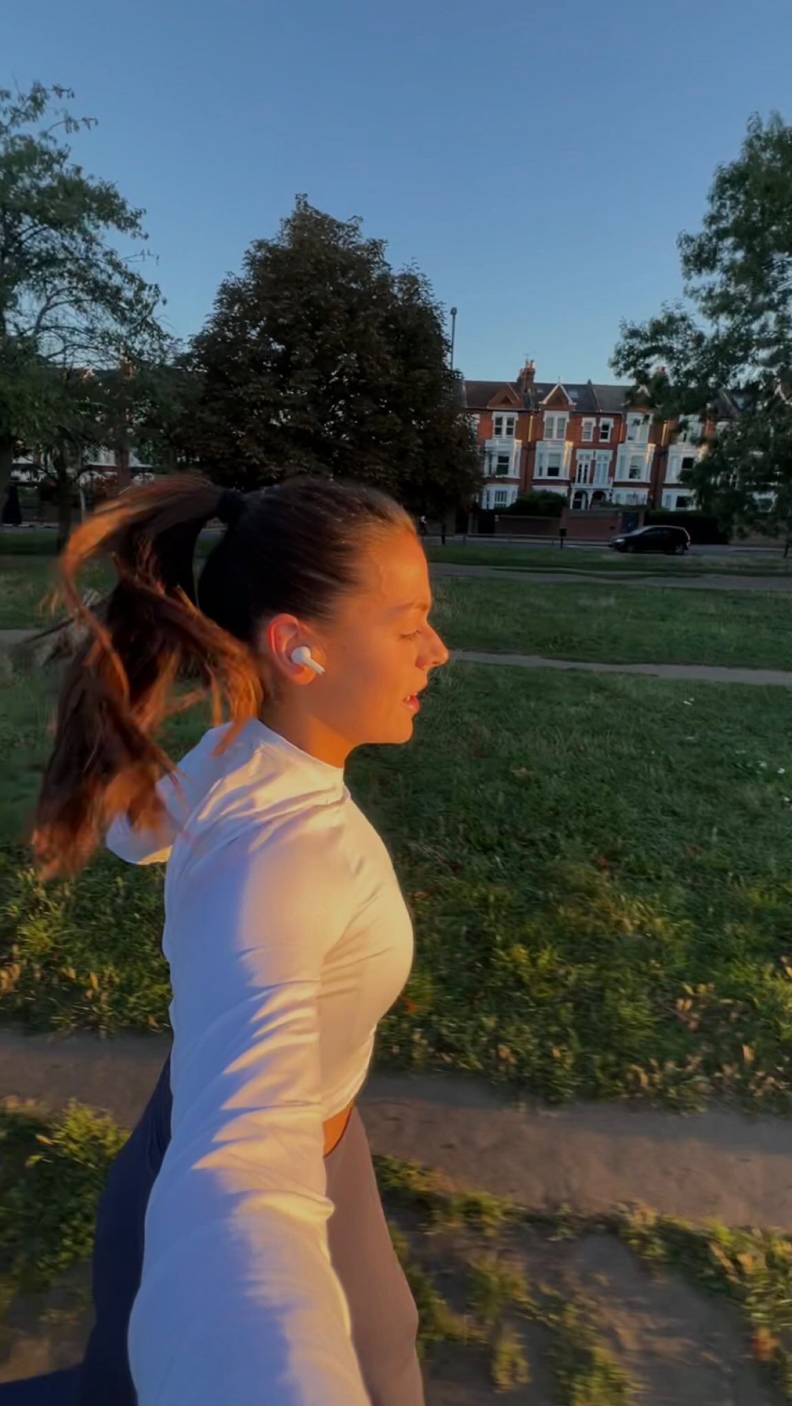 Instagram post by @sophied_fit for Vithit. Caption reads: ad come run with me (lunch break....