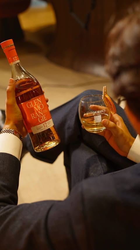 Instagram post by @luxelifebysidkapila for Glenmorangie. Caption reads: @glenmorangie Signature Serve is a celebration of....