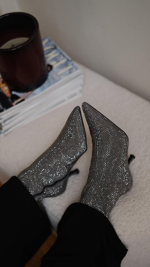 Instagram post by @styleidealist for Never Fully Dressed. Caption reads: Ad Pjs can be chic too @neverfullydressed 🪩🍸💘....