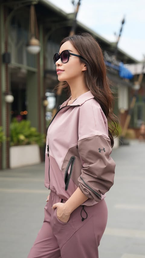 Instagram post by @vabyramauriz for Zalora. Caption reads: Currently living in my @underarmourid Unstoppable....