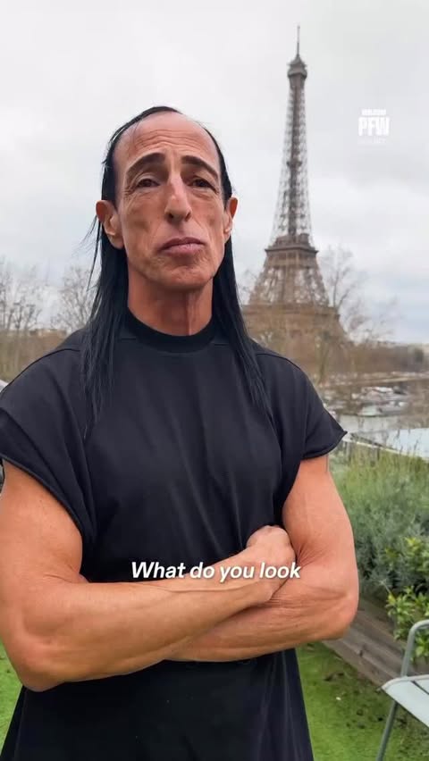 Instagram post by @matteblkk for RICK OWENS ONLINE. Caption reads: . Take notes if you want to be a @rickowensonline....