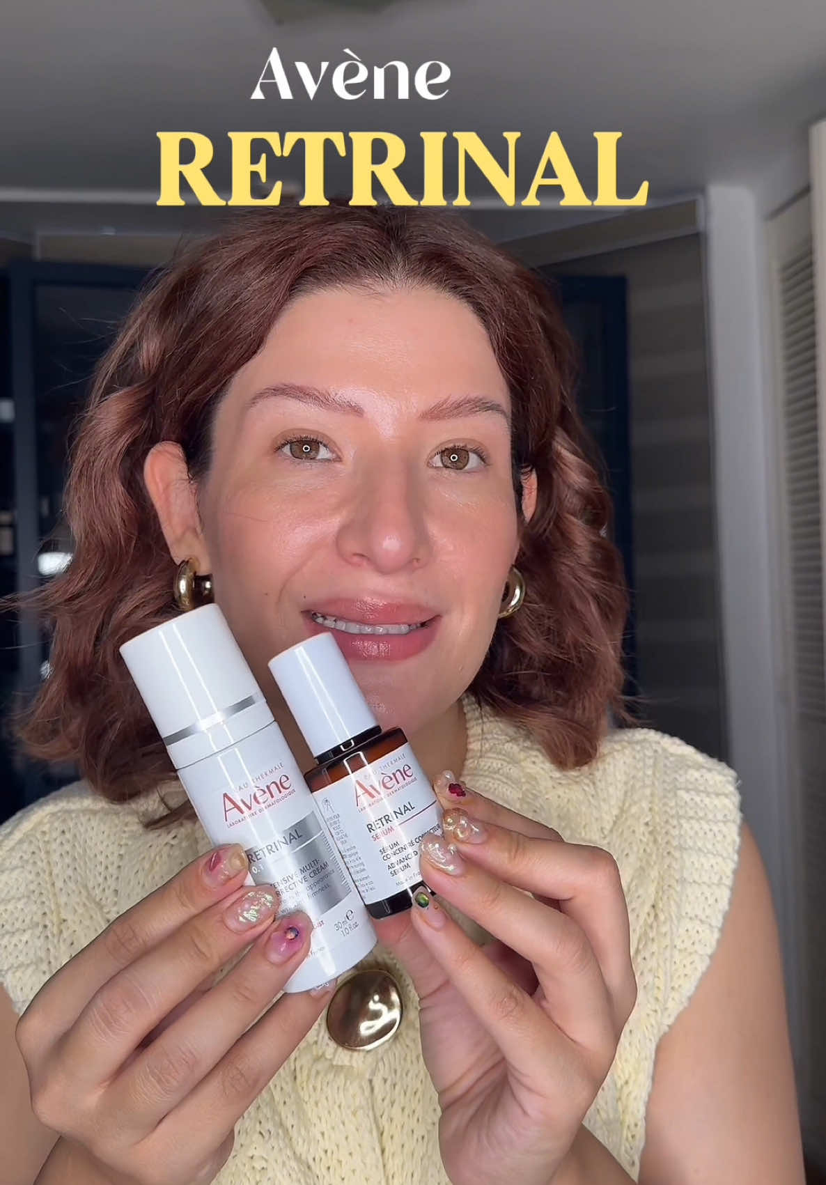 TikTok post by @nellypotencianoa for Avène. Caption reads: Hay cosas que hacemos diario y provocan pérdida en....