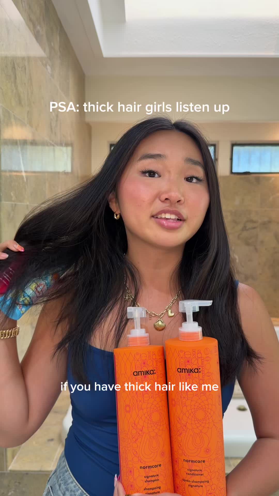 TikTok post by @katelynsroom1 for Amika. Caption reads: [...] hair girls and they’re 30% off rn at....