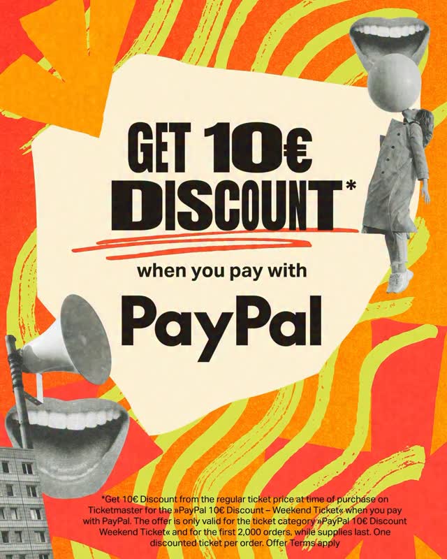 Instagram post by @lollapaloozade for PayPal. Caption reads: [...] 2,000 orders to checkout and pay with....