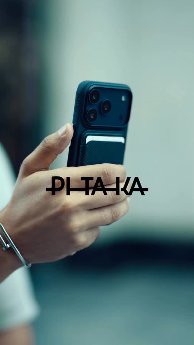 Instagram post by @m0sf for PITAKA. Caption reads: #Ad, Upgrade your iPhone 17 with the....