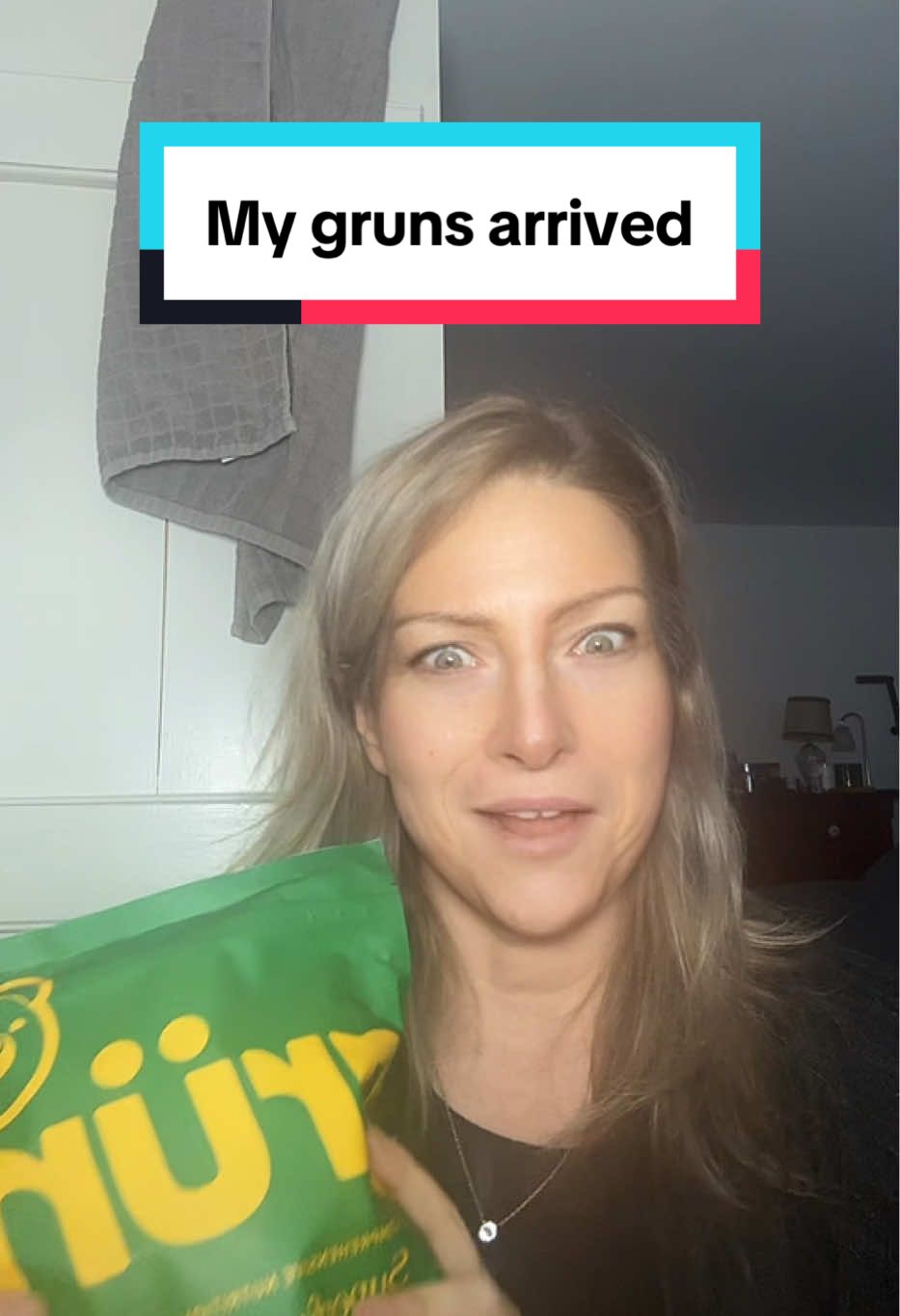 TikTok post by @triciaoneil2017 for Grüns. Caption reads: My GL🫛1 stomach is so excited!!!@Grüns....