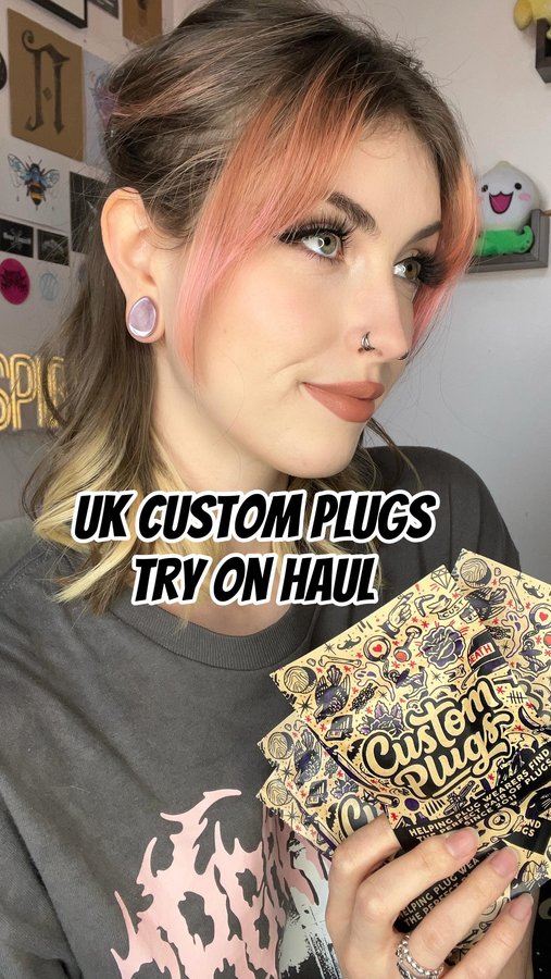 Instagram post by @altelliegrace for Custom Plugs. Caption reads: All the love for @ukcustomplugs 🫶🏻✨(PR) They....