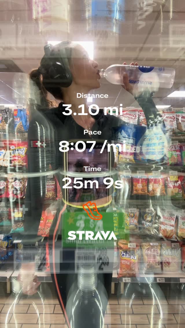 Instagram post by @juliagmonty for smartwater. Caption reads: Nothing beats a crispy post-run @smartwater 🤤✨....