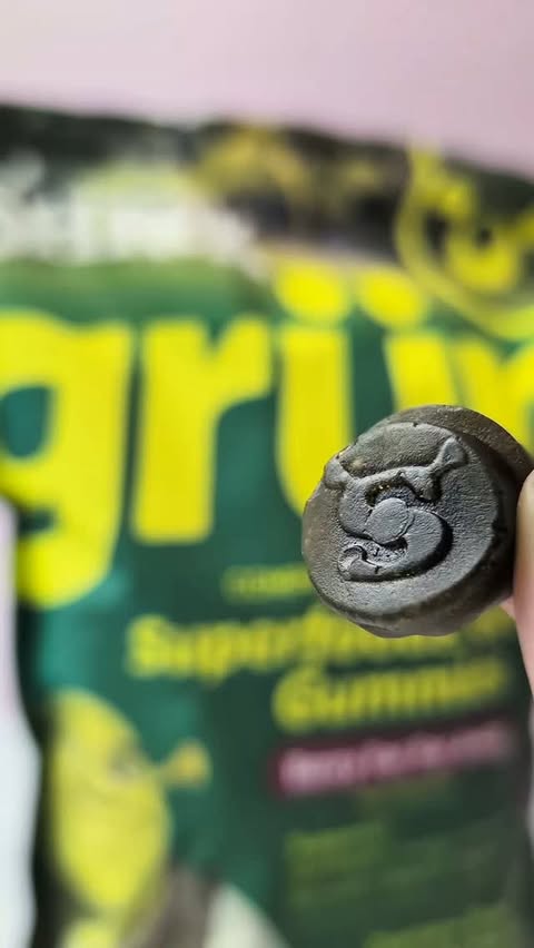 Instagram post by @jaaaaaaaaaaaaaac for Grüns. Caption reads: These are the new Shrek x Grüns in Berry Far Far....
