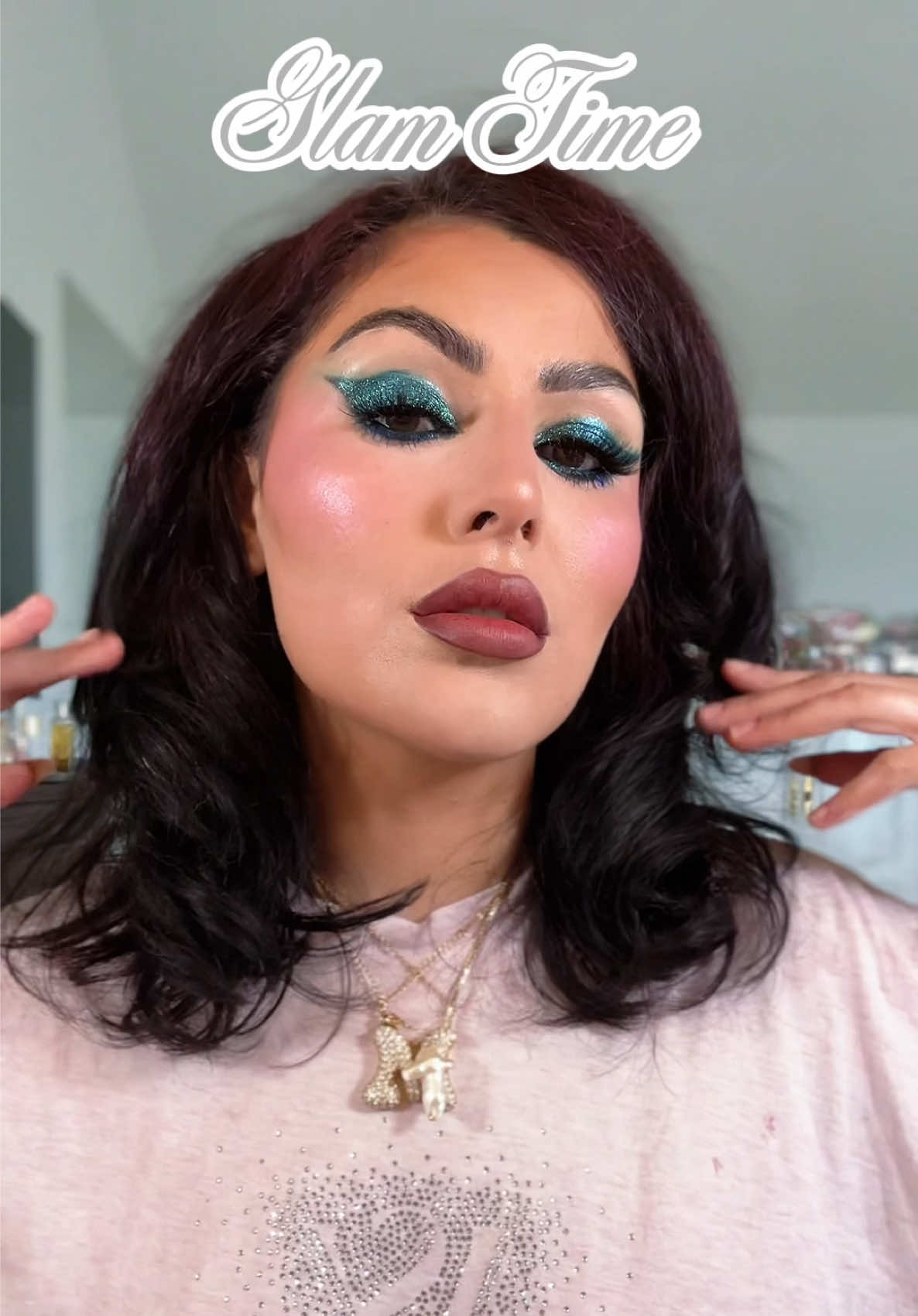TikTok post by @maytexmyers for Adriana Nichole Cosmetics. Caption reads: [...] pen @mcobeauty us brow pencil @Adriana....