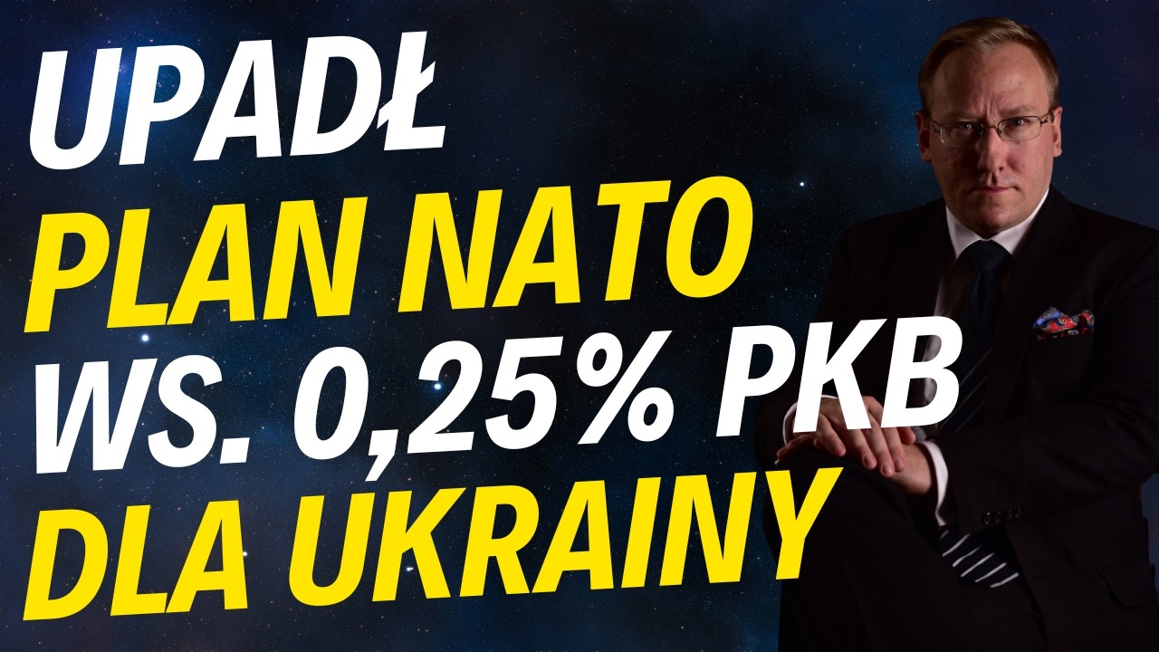YouTube post by @Leszek_Sykulski for buycoffee.to. Caption reads: NATO's 0.25% plan for Ukraine has collapsed |....
