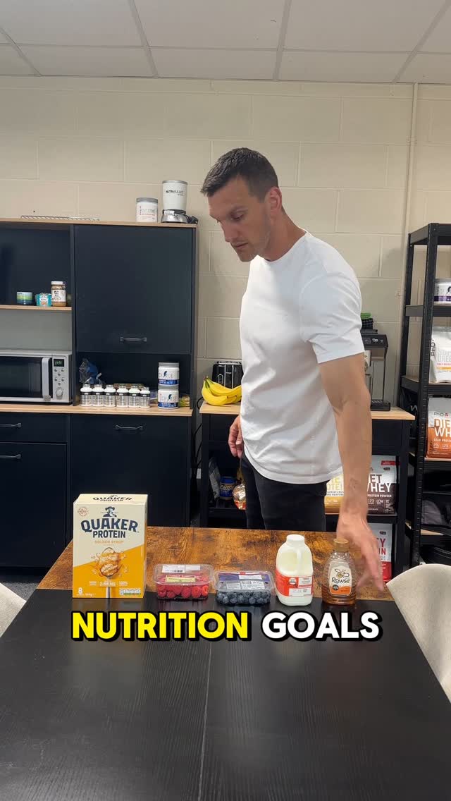 Instagram post by @sw7academy for PhD Nutrition. Caption reads: 3 high-protein breakfasts I eat on rotation every....