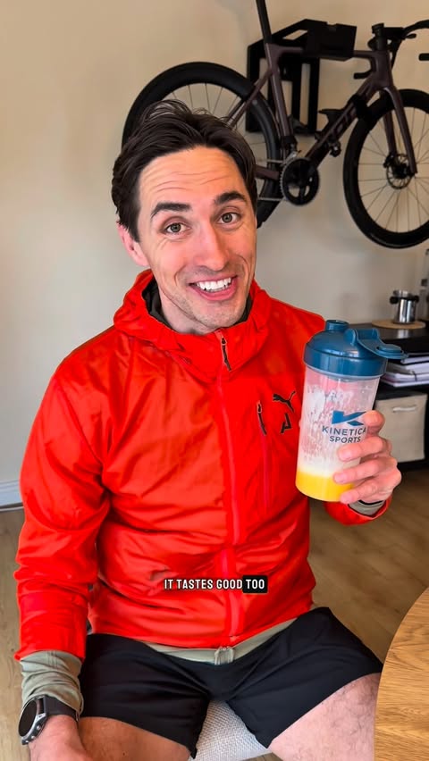 Instagram post by @gregoshea for Kinetica Sports. Caption reads: Protein alternative especially for those who don’t....