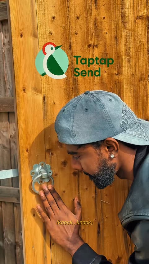 Instagram post by @imrxjesh for Taptap Send. Caption reads: 🦉TAPTAP SEND . . use my code - "10RAJESHJ" . . No....