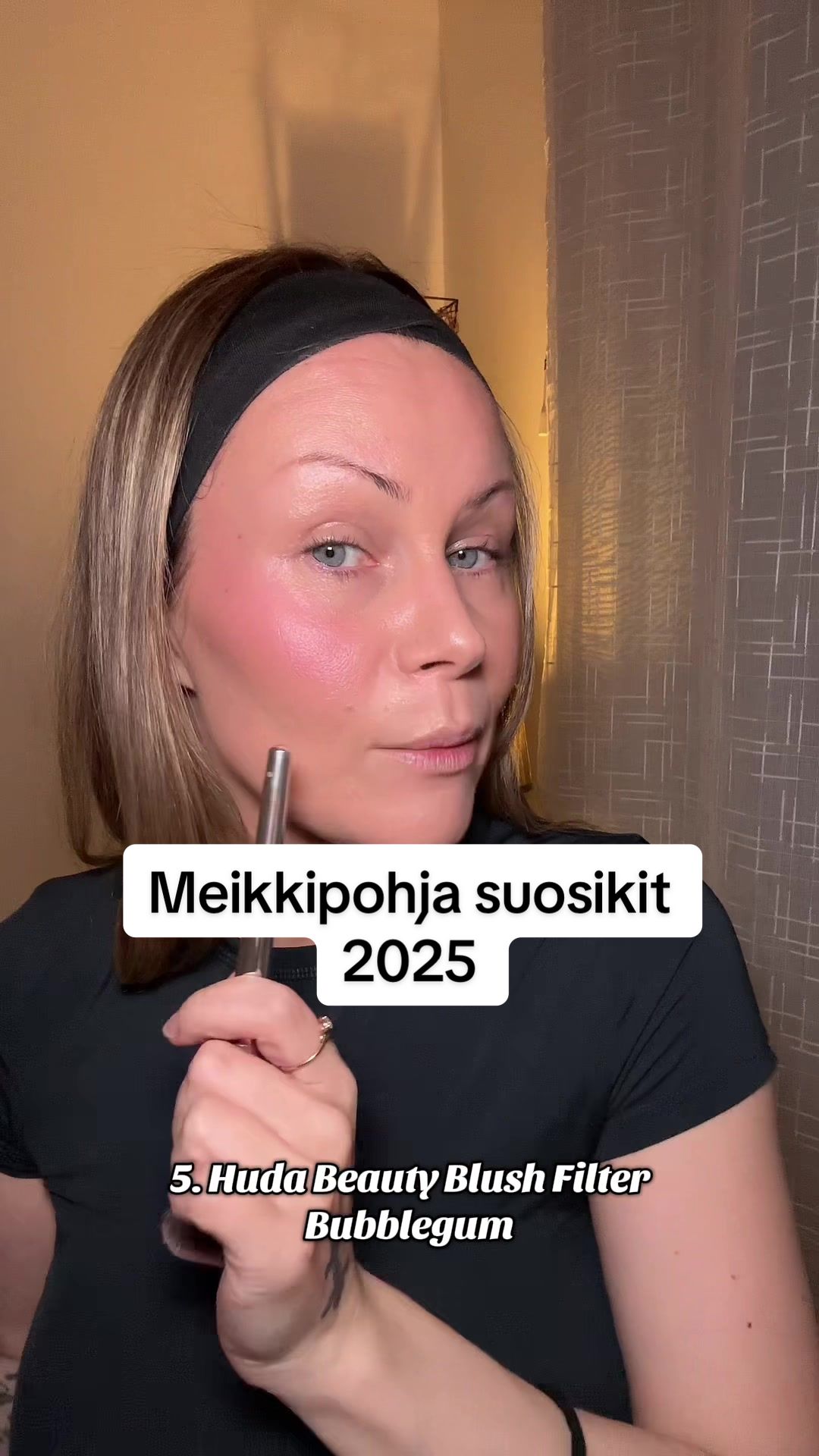 TikTok post by @msminel for Physicians Formula. Caption reads: [...] Paris  @CAIA Cosmetics @Huda Beauty ....