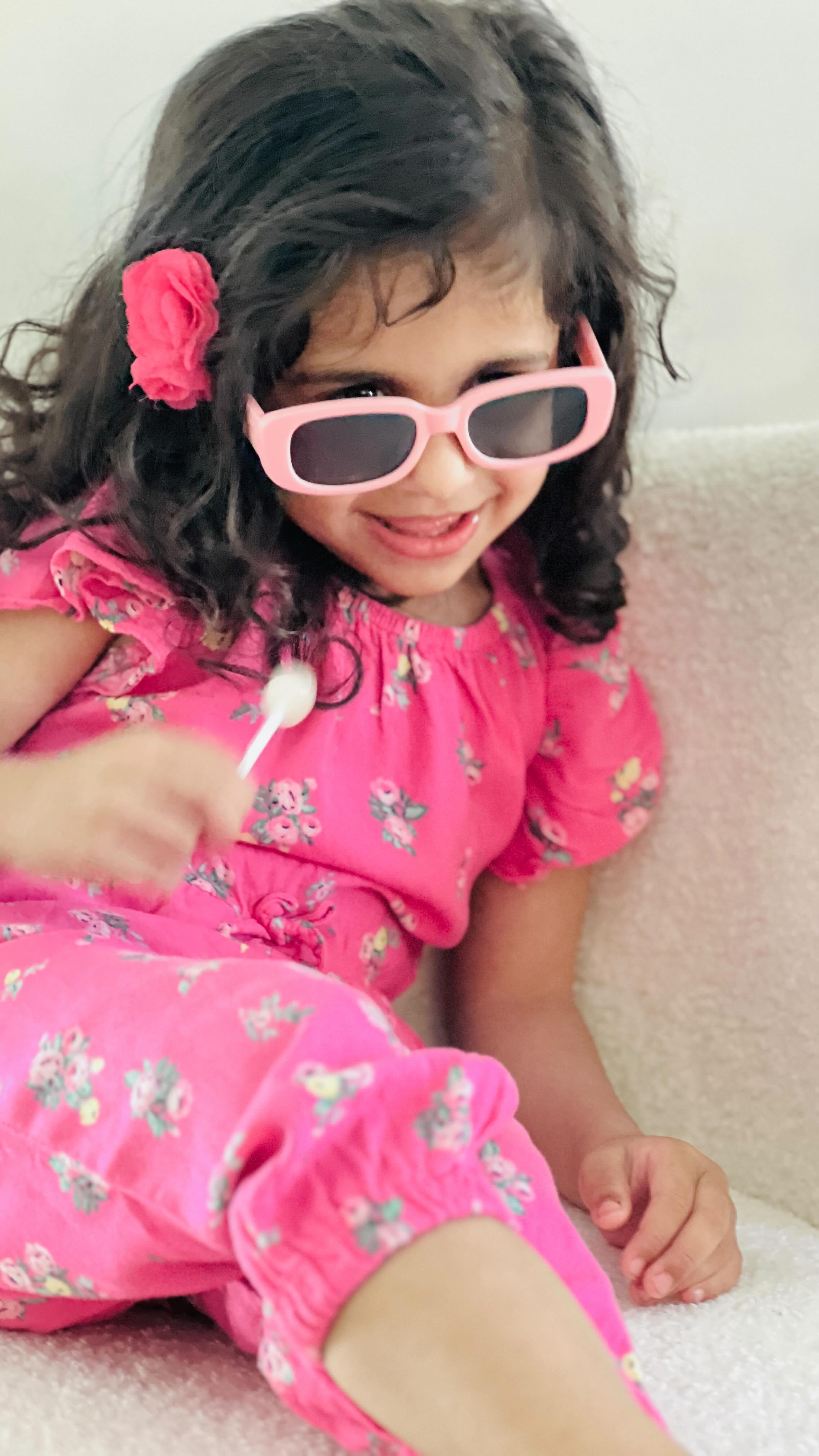 Instagram post by @metier.social for Polarised Baby Sunglasses. Caption reads: ☀️ Keep your little one cool and protected with....