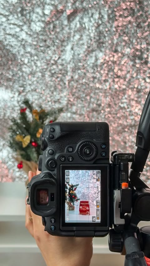 Instagram post by @illustrator.blog_artist for Photoroom. Caption reads: [...] 🎄😂
AI photographer energy: one quick photo....