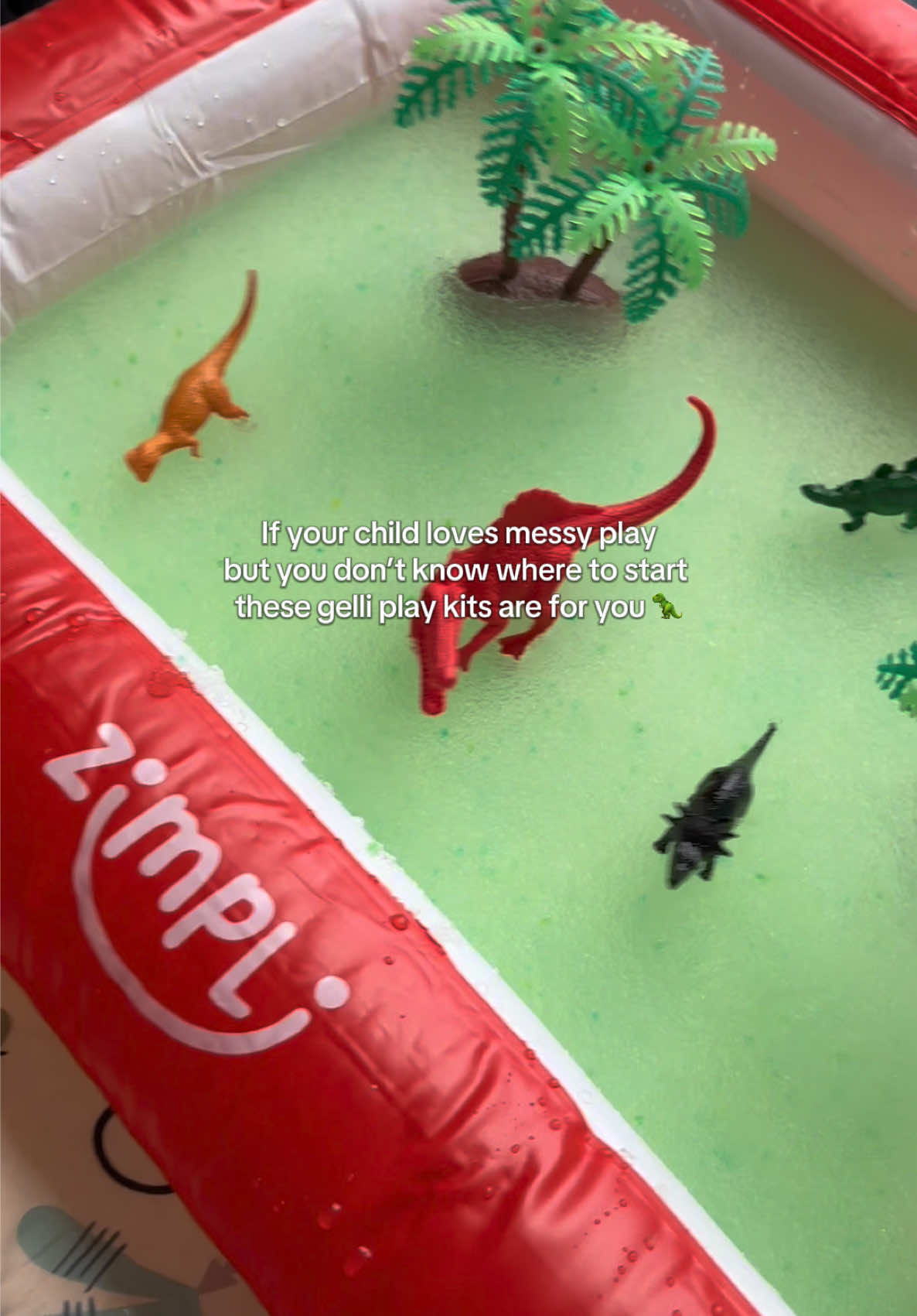 TikTok post by @samlukx for Zimpli Kids. Caption reads: [...] So much fun the gelli adventures from....
