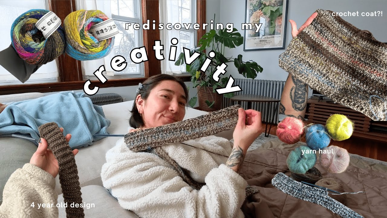 YouTube post by @itserinb for Darn Good Yarn. Caption reads: spend a solo week with me ✨ starting two crochet....