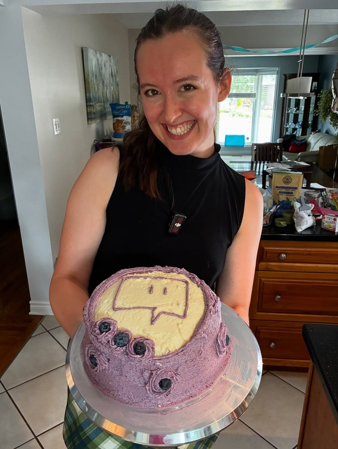 Instagram post by @itslemonsquares for Twitch. Caption reads: Here is our @twitch a cake to celebrate 4 years of....