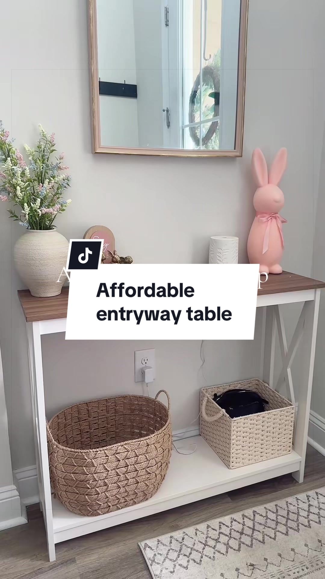 TikTok post by @lindsaynicoleeee for Phi Villa. Caption reads: [...] table that doesn’t break the bank ✨😍....