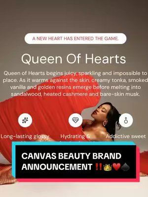 TikTok post by @iamtherealtanyah for Canvas Beauty Brand. Caption reads: [...] tap twice if I’m warm 🔥🔥 @CANVAS BEAUTY....
