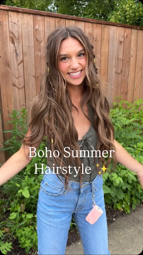 Instagram post by @hairbyamberjoy for DESIGNME Hair. Caption reads: [...] for any occasion! 🤍 Products Used :....