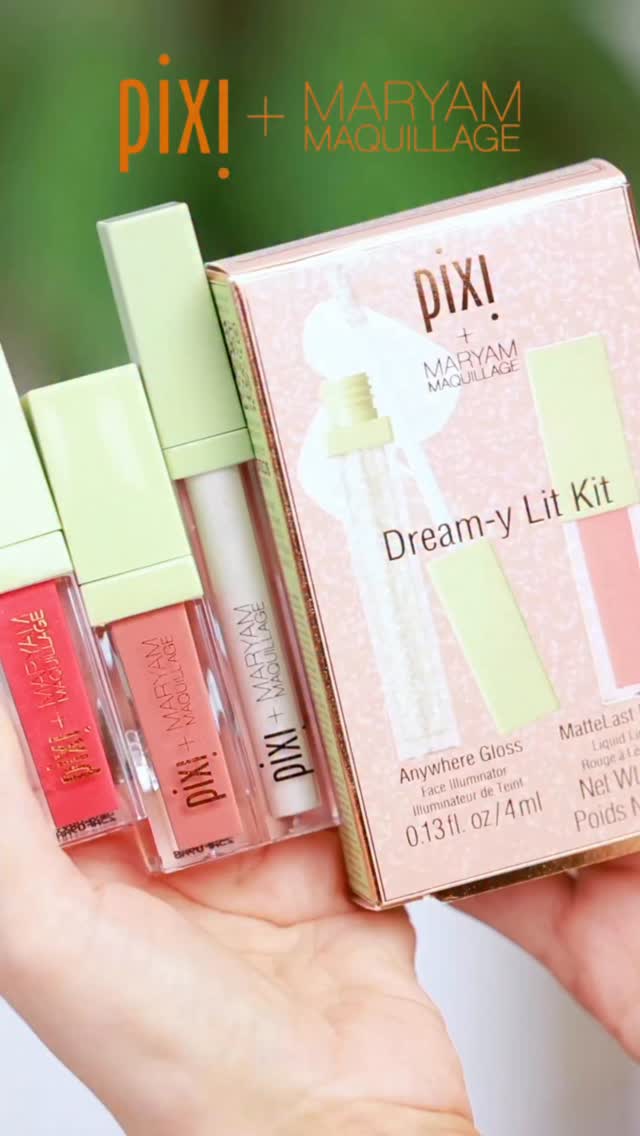 Instagram post by @maryamnyc for Pixi Beauty. Caption reads: Holiday Glow, Dream-y Lit Edition Giveaway!....