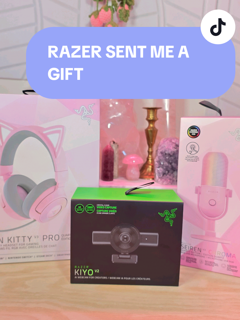 TikTok post by @allyshears for Razer. Caption reads: @Razer ate down with this collection!....