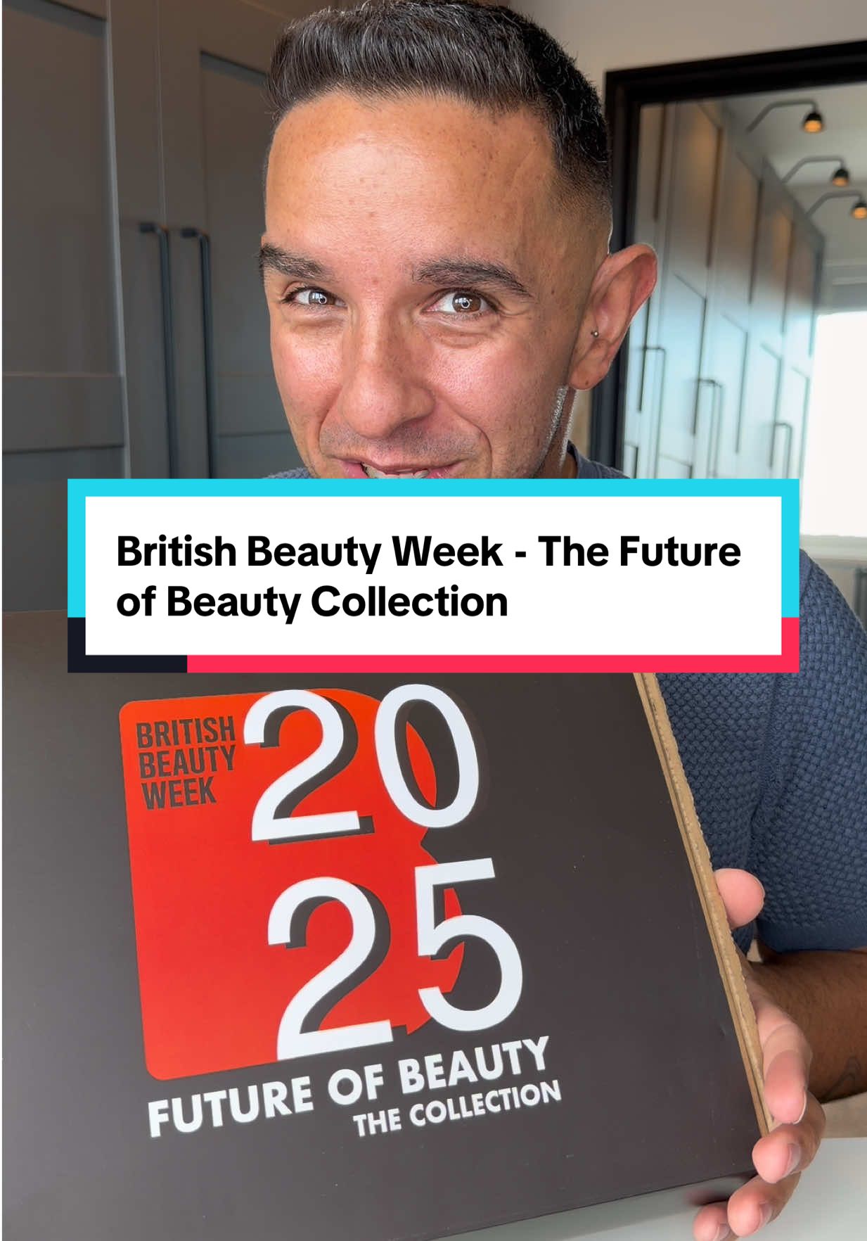 TikTok post by @thelifeofmrt for Latest in Beauty. Caption reads: British Beauty Week 2025 - The Future of Beauty....