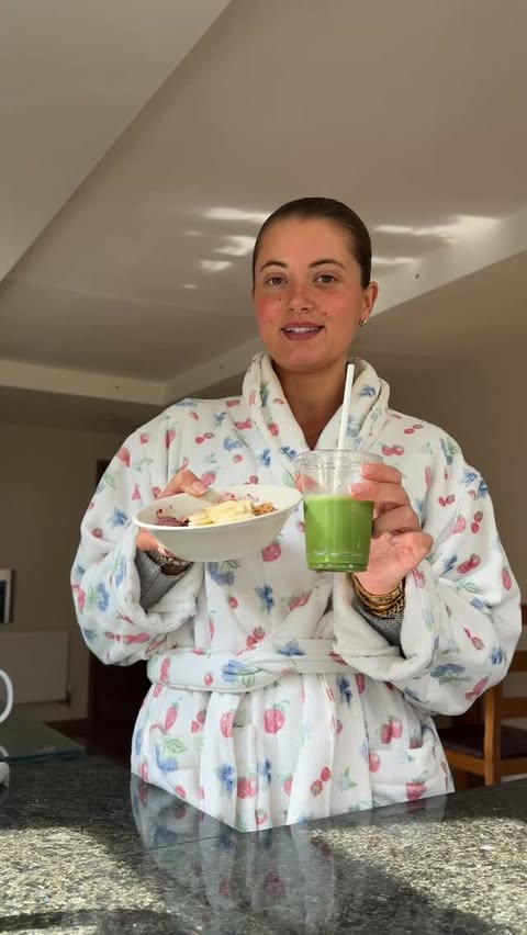 Instagram post by @kyramaeturner for Airalo. Caption reads: [...] morning in the uk 😭 with the help of....