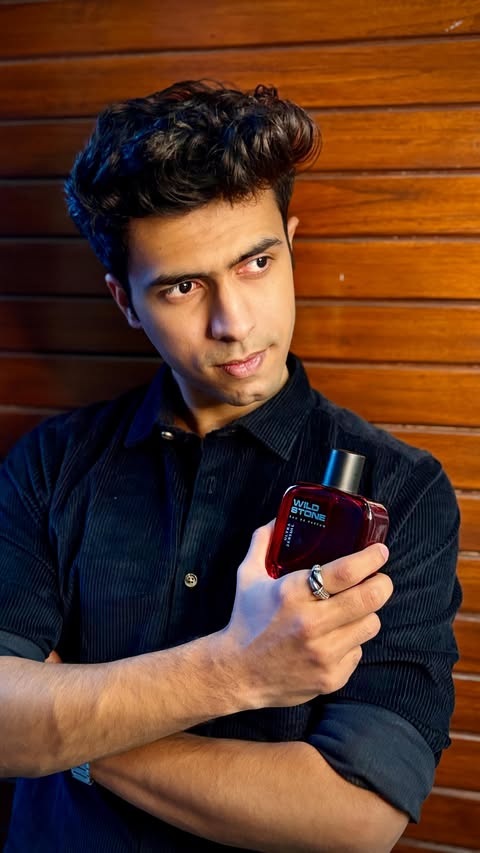 Instagram post by @chrissutaria for WILD STONE. Caption reads: The Best Men’s Date Night Perfume Hack: A Quick,....