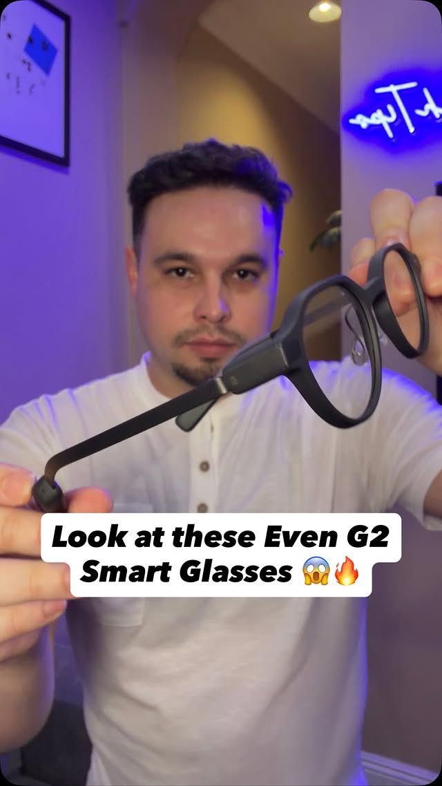 Instagram post by @alexeztechtips for Even Realities. Caption reads: [...] can be controlled via a smart ring!!....
