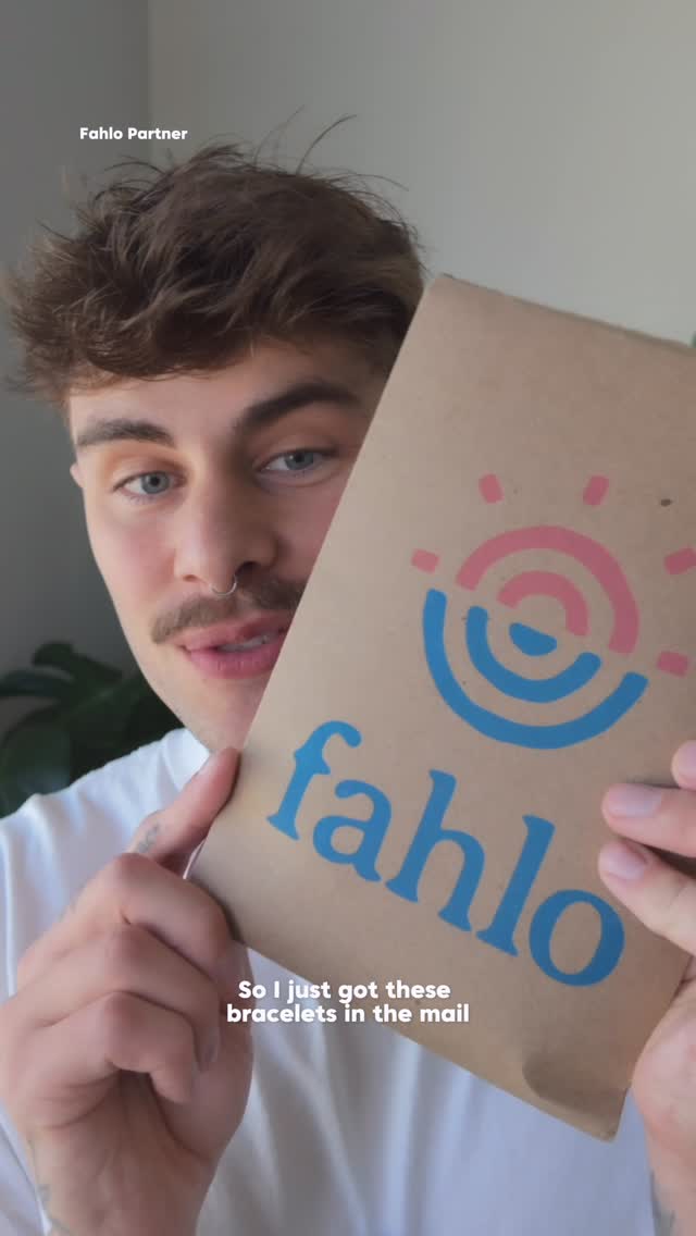 Instagram post by @trevorcarroll for Fahlo. Caption reads: ad | This @myfahlo bracelet tracks a REAL animal....