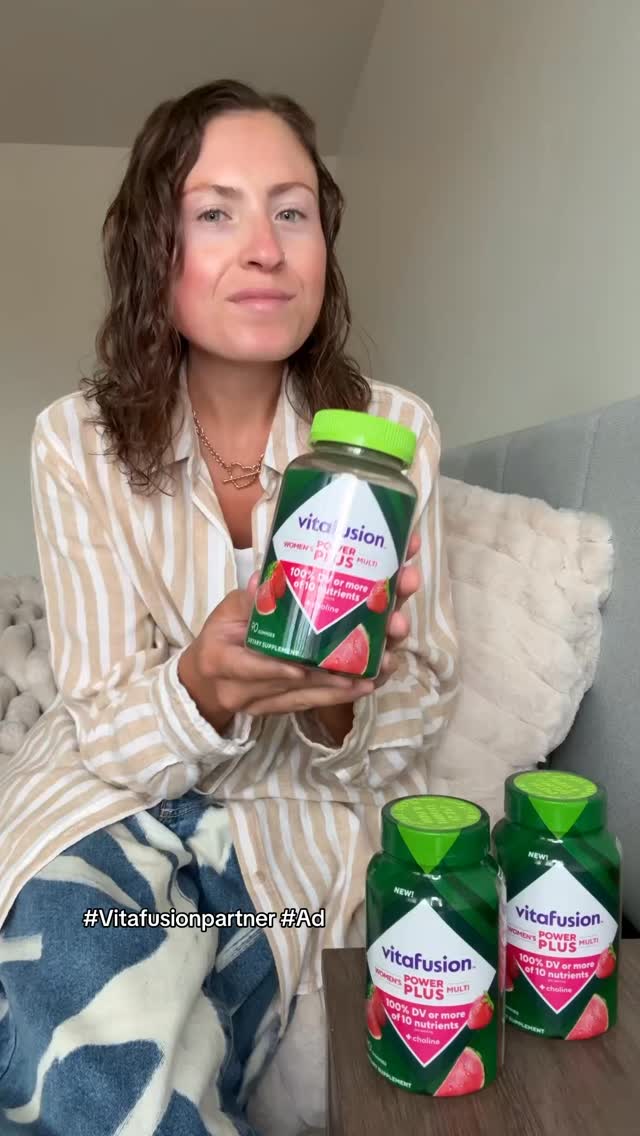 Instagram post by @morganchomps for Vitafusion. Caption reads: #VitafusionPartner How can you forget to take your....