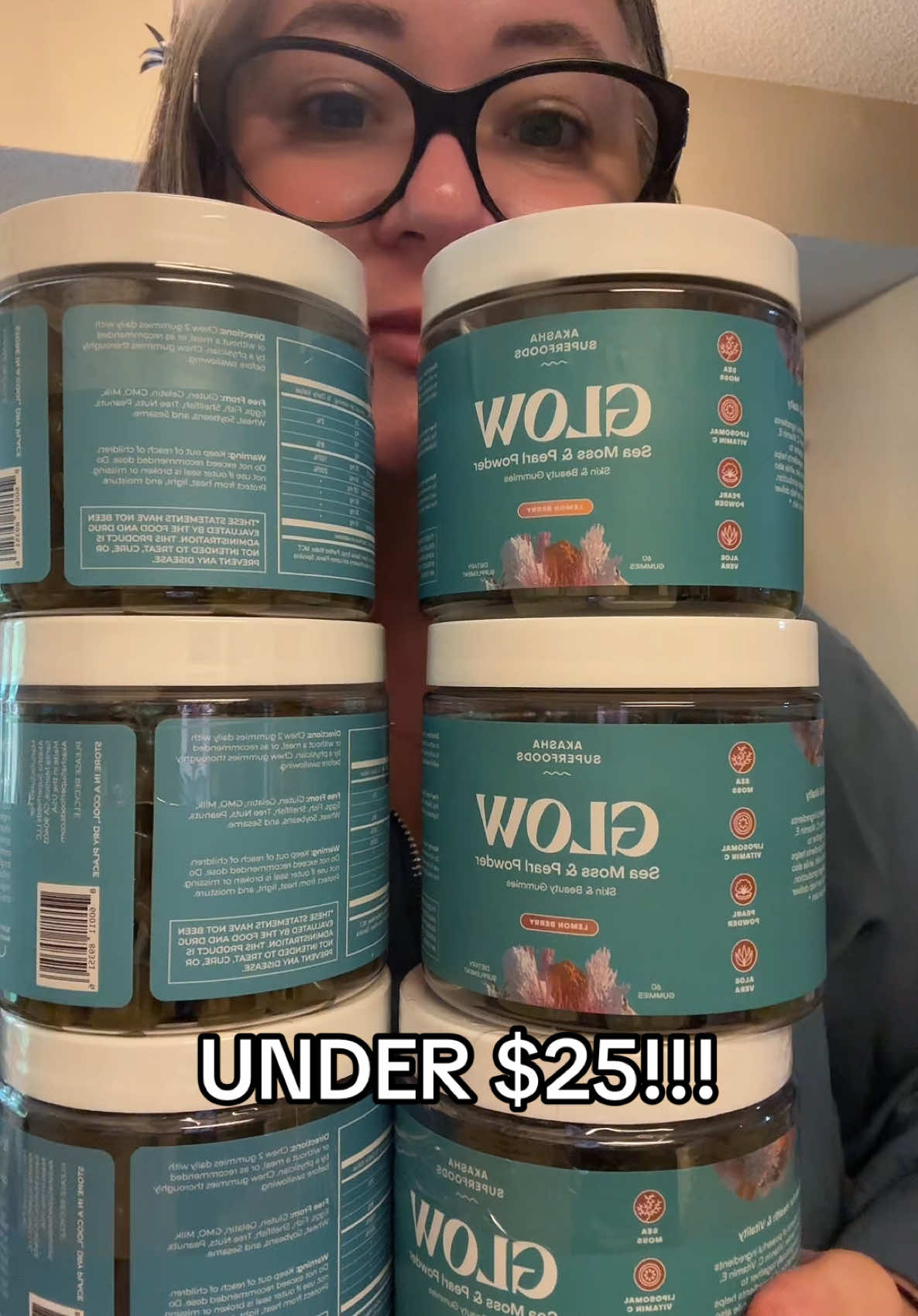 TikTok post by @southern_wellness for Akasha Superfoods. Caption reads: [...] #womenover50 #antiaging @Akasha Superfoods .