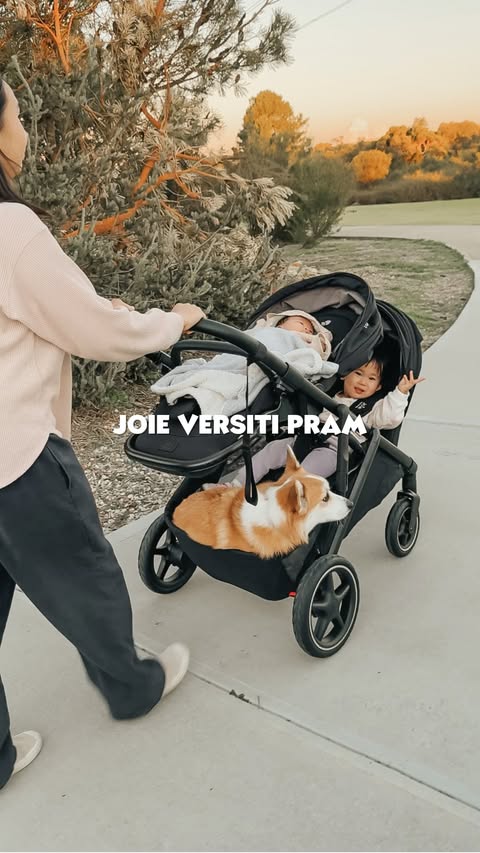 Instagram post by @mummavalerie for Joie Baby Gear. Caption reads: We have loved going on our daily walks with the....