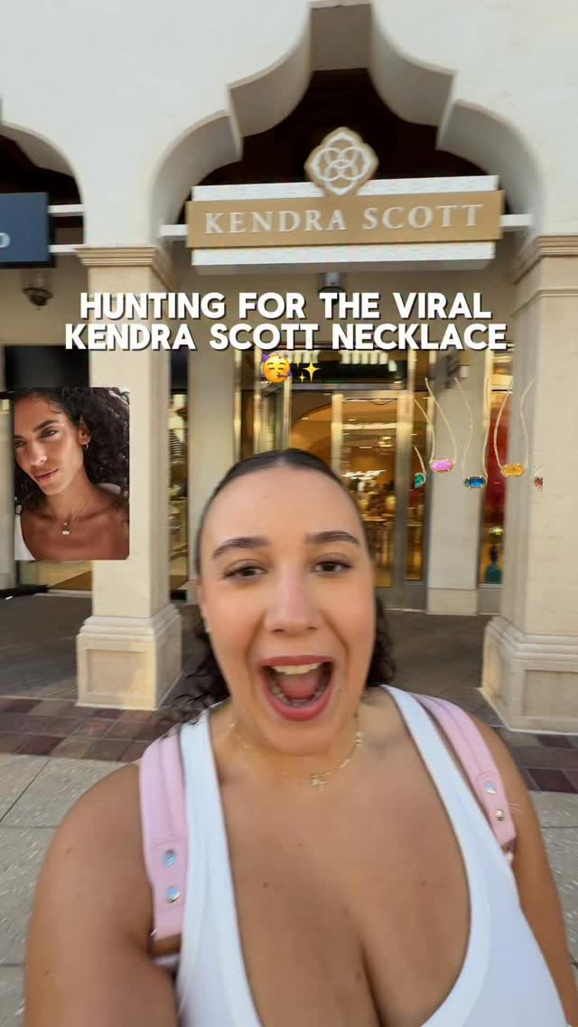 Instagram post by @alicelambertb for Kendrascott. Caption reads: Let’s buy a @kendrascott necklace 🥳🥹.